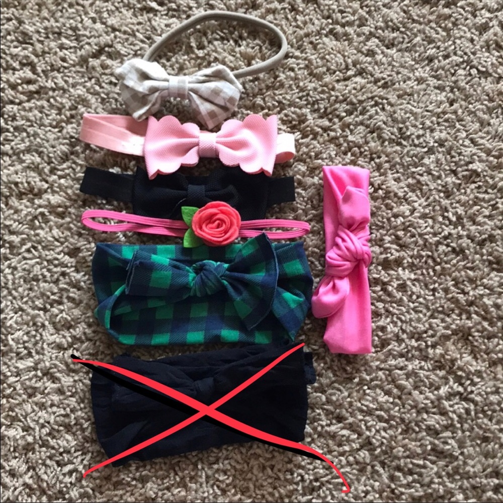 Assortment of baby bows (plaid baby bling bow)